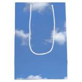 Man Face Birthday-ballonnen in Sky Medium Cadeauzakje (Achterkant)