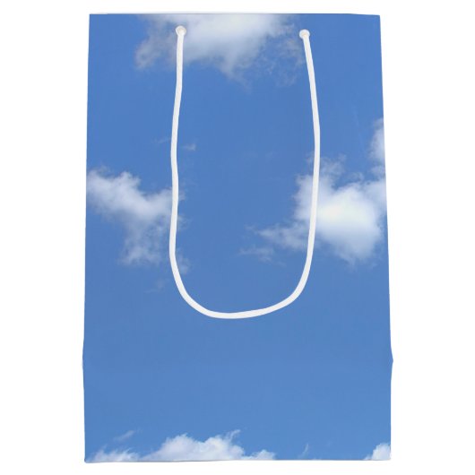 Man Face Birthday-ballonnen in Sky Medium Cadeauzakje (Achterkant)