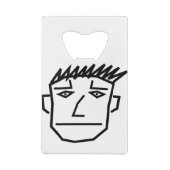 Man Face Creditkaart Flessenopener (Achterkant)