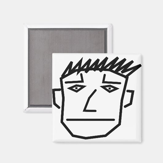 Man Face Magneet (Voorkant / Achterkant)