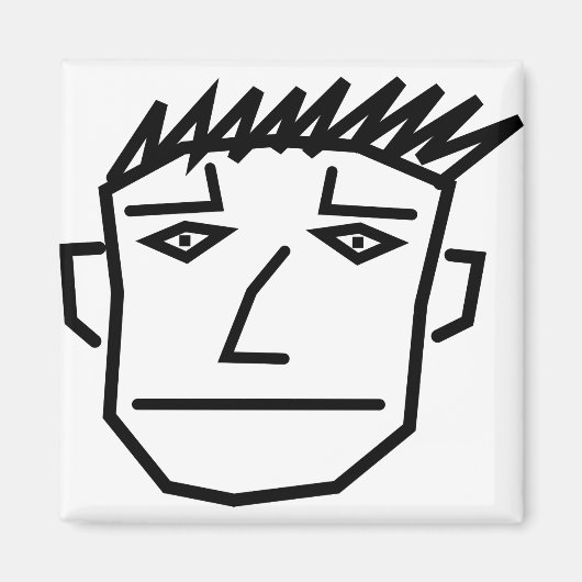 Man Face Magneet (Voorkant)