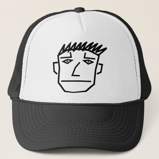 Man Face Trucker Pet (Voorkant)