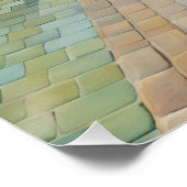 Man fietsen door de mediterrane steegjes perfect poster (Hoek)