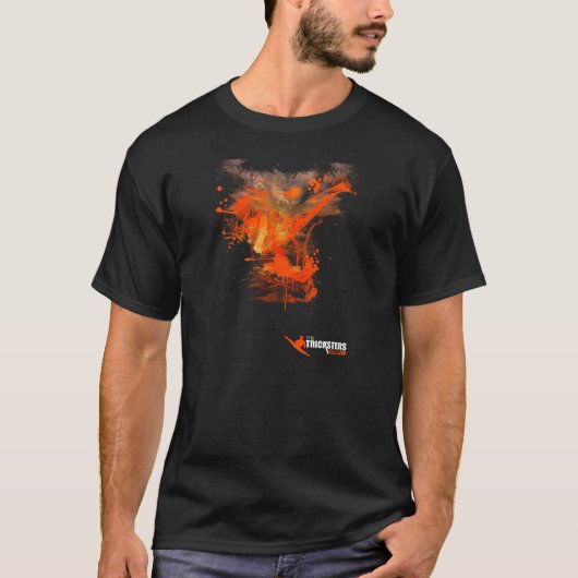 Man FLASHKICK splat Tee SHIRT (Voorkant)