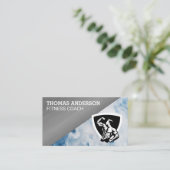 Man Flexing Logo | geschiktheid Visitekaartje (Staand voorkant)