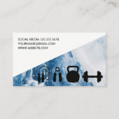 Man Flexing Logo | geschiktheid Visitekaartje (Achterkant)