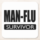 MAN-FLU OVERLEVING. KARTONNEN ONDERZETTERS (Voorkant)