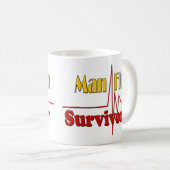 Man Flu Survivor Theme Koffiemok (Voorkant rechts)