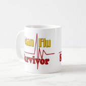 Man Flu Survivor Theme Koffiemok (Voorkant links)
