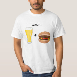 Man Food: Ik hou van Bier en Burgers Funny T-shirt
