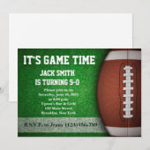 Man Football Aangepaste uitnodiging voor geboorte (Voorkant / Achterkant)