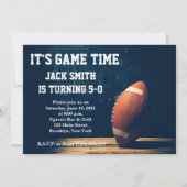 Man Football Aangepaste uitnodiging voor geboorte (Voorkant)