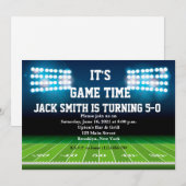 Man Football Aangepaste uitnodiging voor geboorte (Voorkant / Achterkant)