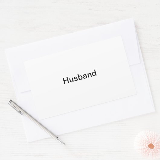 "Man" Fotolabel Rechthoekige Sticker (Envelop)