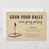 Man Funny Golf Verjaardag Pensioen Bachelor Party Kaart (Voorkant)