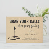 Man Funny Golf Verjaardag Pensioen Bachelor Party Kaart (Staand voorkant)