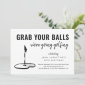 Man Funny Golf Verjaardag Pensioen Bachelor Party Kaart (Staand voorkant)