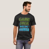 Man Game Over Ik ga trouwen Bruidegom T-shirt (Voorkant volledig)