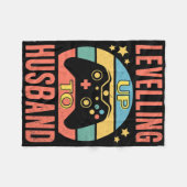 Man Gamer Echtgenoot Leveling Up Trouw Verloofde  Fleece Deken (Voorkant (Horizontaal))