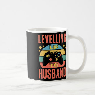Man Gamer Echtgenoot Leveling Up Trouw Verlovings Koffiemok