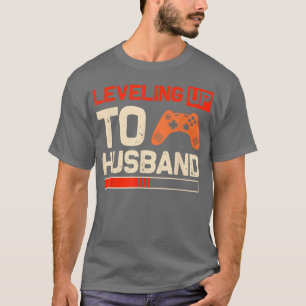 Man Gamer Verloving Bruidegom Trouwen Niveau Verho T-shirt