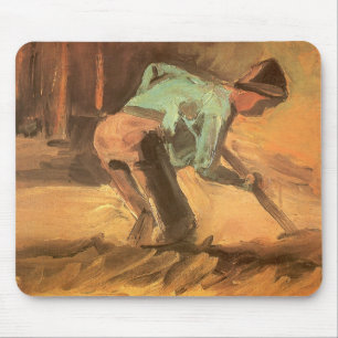 Man gebogen met stok of spade, Vincent van Gogh Muismat