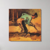 Man gebogen met stok, schop door Vincent van Gogh Canvas Afdruk (Voorkant)