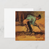 Man gebogen met stok, Spade door Vincent van Gogh (Voorkant / Achterkant)