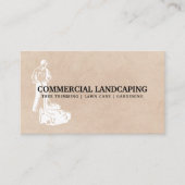 Man gebruikt grasmaaier visitekaartje (Voorkant)