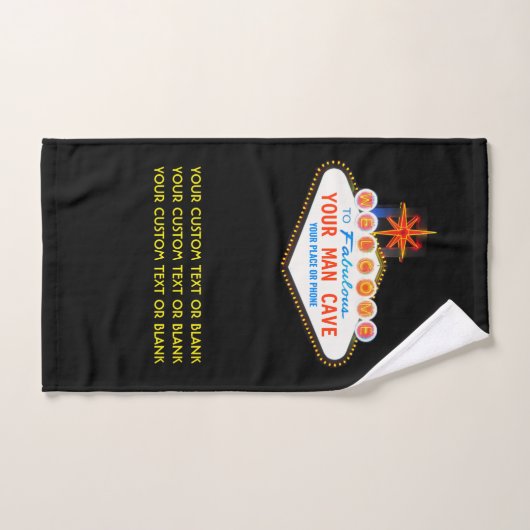 Man geeft uw merkwaardige gebarentaal een aangepas bad handdoek (Handdoek)