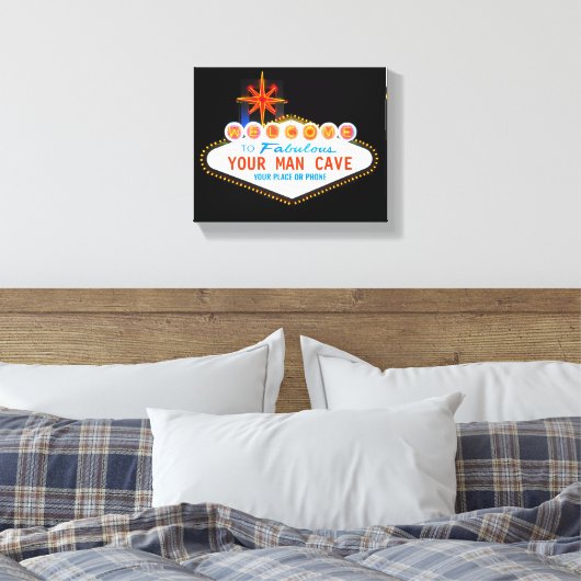 Man geeft uw merkwaardige gebarentaal een aangepas canvas afdruk (Insitu (Slaapkamer))