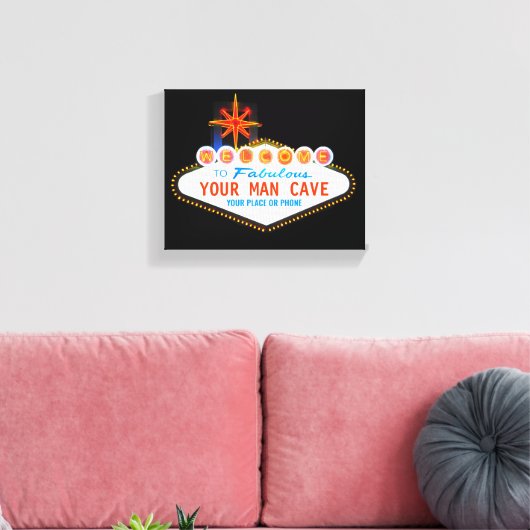 Man geeft uw merkwaardige gebarentaal een aangepas canvas afdruk (Insitu (Woonkamer))