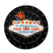 Man geeft uw merkwaardige gebarentaal een aangepas dartbord (Voorkant)