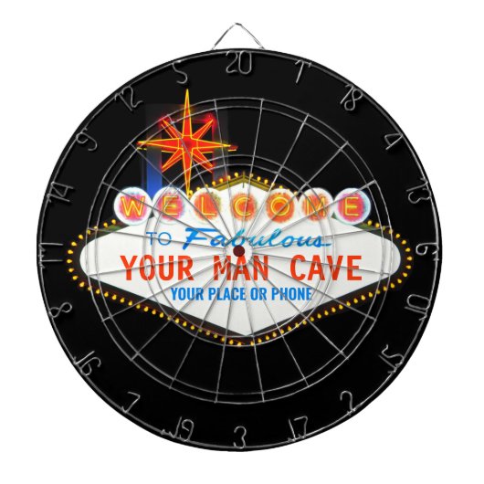 Man geeft uw merkwaardige gebarentaal een aangepas dartbord (Voorkant)