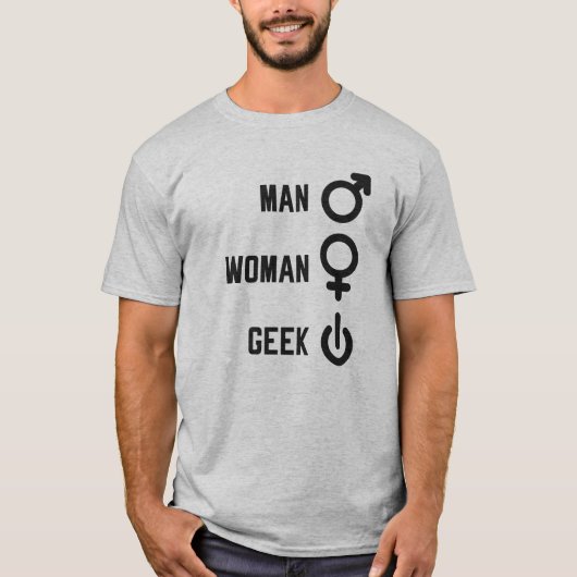 Man Geek Gift T-shirt (Voorkant)