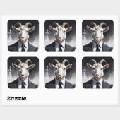 Man Geitenadvocaat Fantasy Beast Animal Grey Art Vierkante Sticker (Vel)