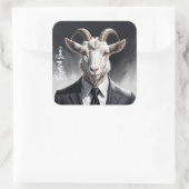 Man Geitenadvocaat Fantasy Beast Animal Grey Art Vierkante Sticker (Tas)