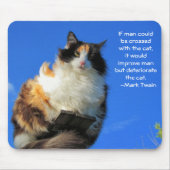 Man gekruist met kat? -Twain Muismat (Voorkant)