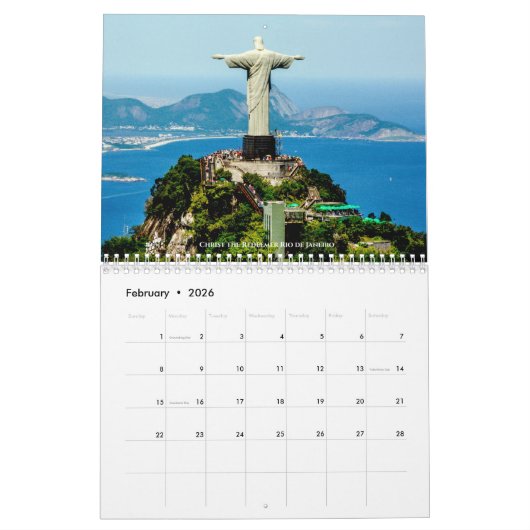 Man-gemaakte wonderen van de oude wereld 2024 kalender (Feb 2026)