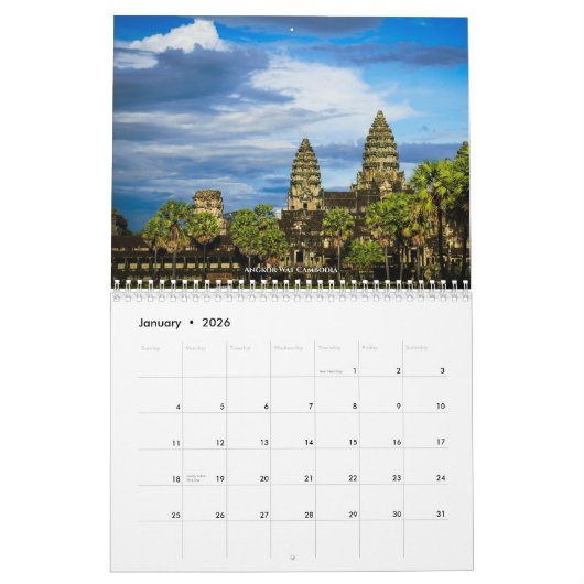 Man-gemaakte wonderen van de oude wereld 2024 kalender (Jan 2026)