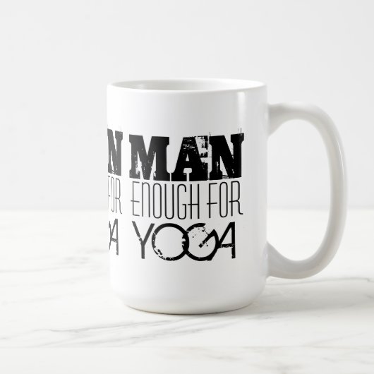 MAN GENOEG VOOR YOGA-Tekst Mok (Rechts)