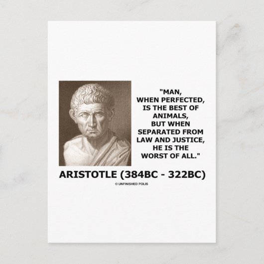 Man geperfectioneerd Best of Animals Law Justice W Briefkaart (Voorkant)