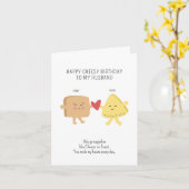 Man Gepersonaliseerde Cheesy Verjaardag Kaart (Gele Bloem)