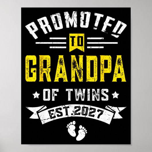 Man gepromoveerd tot opa van tweeling geschat 2027 poster (Voorkant)