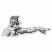 Man gericht vinger sticker (Voorkant)