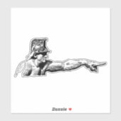 Man gericht vinger sticker (Vel)