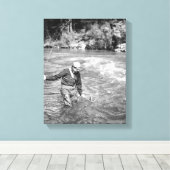 Man Gevist Canvas Afdruk (Insitu (Houten vloer))