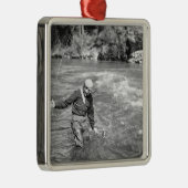 Man Gevist Metalen Ornament (Rechts)