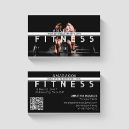 Man Gewichtheffen Fitness Zwart Wit Visitekaartje