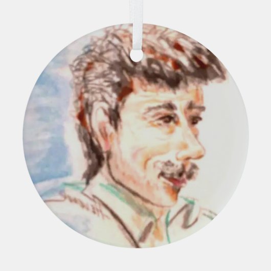 Man Glas Ornament (Achterkant)